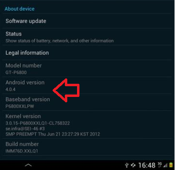 Samsung Galaxy Tab 7.7  Android 4.0 